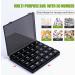 30 Day Pill Organizer - Large Squeeze to Open Pill Box | Portable Monthly Medicine & Vitamin Organizer (Black) for Travel - Buy Online on GoSupps.com