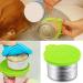 Universal Silicon Can Lid for Dog Food 2 Pack with Stainless Steel Spoon - Blue/Green - Buy Online on GoSupps.com