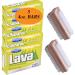 Lava Hand Cleaner Heavy-Duty Pumice Soap - 5 Bars (4 OZ Each) & 2 Wooden Nail Brushes | Professional Line | Moisturizing Formula for Tough Jobs | International Shipping Available - Buy Online on GoSupps.com
