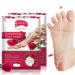 Foot mask 2-pack foot mask cornea Kallus remover peeling pull-off callus dead skin cornea remove foot mask baby soft smooth touch feet men women peeling foot mask (rose) rose 25 g (2 Pack)