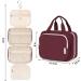 Narwey Hanging Travel Toiletry Bag for Women - Wine Red Medium Size Organizer for Cosmetics and Makeup - Buy Online on GoSupps.com