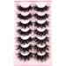 AMSDCN 6D Fluffy Faux Mink Cat Eye Eyelashes - 7 Pairs Pack (FC-2) - Buy Online on GoSupps.com