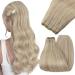 Youngsee real hair treat ashblond ashblond real hair to take a close hair of 35cm hairdressing real hair ash blonde strahnchen weaven extensions real hair remy hair real hair treats weft real hair 100g #18/613 35 cm 7-trusts #p18/613
