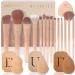 Ducare 14Pcs Coffee Series Makeup Brushes Set with Sponges - Premium Gift for Foundation, Blending, Powder, Blush, Eye Shadows - Buy Online on GoSupps.com