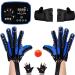 Finger Rehabilitation Stroke Both Hand Training Rehabilitation Robot Gloves Stroke Hemiplegia Hand Splint Finger Orthosis for Relieve Wrist & Thumb Pain Blue L Size Blue L size