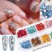 FEIlei 12 Grids 3D Nail Jewelry Nail Art Studs Shiny Diamond Crystal Gems Rhinestones - Buy Online on GoSupps.com