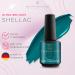 Shayenne 151 Deep Turquoise Shellac Gel Nail Polish 15 ml for UV LED Lamp Made in Germany - Buy Online on GoSupps.com