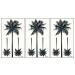 ONCEX Mini 3 Sheets Coconut Tree Temporary Tattoo Women Men Art Waterproof Coconut Palm Tree Island Summer Beach Hawaii Stickers Cartoon Tattoo Painting Body
