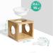 Comsaf Fragrance Lamp with Candle Holder - Aromatherapy Oil Burner for Meditation Yoga & Home | Ceramic Square Tea Light & Removable Wax Holder - Buy Online on GoSupps.com