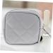 GLEAVI Mini Makeup Kit & Period Pouch - Portable Storage Bag for Women - Pu Grey Leather - 13x13cm - Buy Online on GoSupps.com
