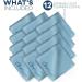 Care Touch Microfiber Cleaning Cloths 12 Pack - Lint Free for Glasses, Screens, Lenses - 6x7 Blue - Buy Online on GoSupps.com