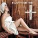 Sauna Hourglass Timer - 15 Minute Heat-Resistant White Wooden Sauna Watch & Wall Mount Accessories - Buy Online on GoSupps.com