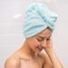 Nano Towels Hair Drying Wrap - For Fine, Delicate, Thin, Curly & Frizzy Hair | Twisty Towel for Quick Drying | Replaces Hair Dryers & Cotton Towels | Seashore Teal, One Size Fits All - Buy Online on GoSupps.com