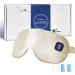 Silk Heated Eye Mask Cordless Rechargebale for Dry Eyes Warm Eye Heating Pad No Pressure Sleep Eye Mask Gift for Men