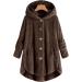 Hanxiulin Oversized Women's Fleece Jacket - Warm Long Lightweight Winter Coat - 5XL Coffee Color - Buy Online on GoSupps.com