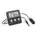 TFA Dostmann Terracheck Digital Thermo-Hygrometer 30.5044.01 cable sensor with suction cups ideal for terrariums black L 64 x H 64 mm