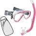 Cressi Kids Snorkeling Mask and Semi-Dry Snorkel Kit, Made of Soft Silicone, Estrella & Top: Made in Italy Pink