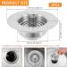 Abizarch Kitchen Drain Stopper Stainless Steel Sink Stopper Kitchen Drain 3 in 1 Sink Strainer Kitchen Drain Enduring Anti Clog Kitchen Drain Stopper for Standard 3-1/2 inch Drain ZHAZHAMO Two tapes are wrapped in a piece of hair - Buy Online on GoSupps.com