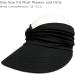 Mukeyo Women's Wide Brim Sun Visor Hat for UV Protection - Packable Ponytail Beach Cap in Black - Buy Online on GoSupps.com