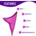 Venus to Mars Silicone Female Urination Device - Portable Women's Pee Funnel for Travel & Outdoor Activities - Purple | Includes Carry Bag - Buy Online on GoSupps.com