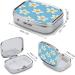 Decorative White Plumeria Pill Box - 2 Compartment Portable Medicine Organizer for Pocket & Purse - Buy Online on GoSupps.com