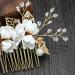Wedding Hair Comb Rhinestone Clip - Crystal Bridal Headpiece | Elegant White Hair Accessories - Buy Online on GoSupps.com