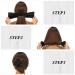 4-Piece Deft Hair Bun Maker Set - Doughnut French Hairstyle (Black, Khaki, White, Gray Fabric) - Buy Online on GoSupps.com