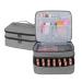 KGMCARE Travel Nail Polish Organizer, Holds 42 Bottles (15ml), Double-layer Nail Polish Carrying Case, Large Capacity Portable Storage Bag for Nail Varnish and Manicure Set(Gray) Gray.-Hold 42 Bottles