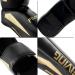 FIVING Martial Arts Shin Guards - Microfiber Leather, Adjustable Leg Protection for Muay Thai, Kickboxing, MMA - Black-Gold, Large - Buy Online on GoSupps.com