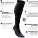 aZengear Compression Socks 20-30mmHg for Anti DVT, Flying, Travel, Varicose Veins - S/M Black w/Navy - Buy Online on GoSupps.com