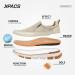 XPACS Men's Casual Arch Support Walking Shoes - Comfortable Loafers for Plantar Fasciitis Relief - Orthopedic Fashion Sneakers for Heel Pain - Beige, Size 10.5 W4 - Buy Online on GoSupps.com
