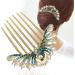 Bridal Wedding Hair Comb Rhinestone Plug Comb Hairpin Hair Simple Bridal Headdress for Women and Girls 8.5x9cm Green - Buy Online on GoSupps.com