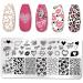 Nail Stamping Plates - Rose Design | Stainless Steel Nail Art Templates for Stunning Manicures - Shop Internationally - Buy Online on GoSupps.com