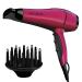 Revlon RVDR5191F Ionic Technology Ceramic Hair Dryer with Diffuser Ionic 3 Heat/2 Speed Settings Powerful Fast Drying Less Frizz Pink