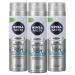 Nivea Men Sensitive Skin & Stubble Shave Gel - Pack Of 3 With Beard Softener for Men - 7 Oz. Can, 21 Ounce 3 Pack