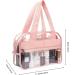 Premium Clear Makeup Cosmetic Toiletry Organizer Bag | Stadium Approved Clear Tote Bag | Mini Clear Purse for Gym, Work, Travel - Pink - Buy Online on GoSupps.com