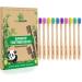 EcoShoots Adults Bamboo Toothbrushes with Medium Bristles - Family Pack of 10 Natural Bamboo Toothbrush - Eco-Friendly Natural Wooden Toothbrush - Organic Biodegradable Handle - BPA Free Tooth Brushes Medium 10 Pack