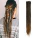 Dsoar thin 0.6cm long synthetic dreadlock extensions Handmade 24 inches 20 strand crochet hair long crochet braids hip-hop style soft dreads hair extensions 24inch-two colors mt1b-27#