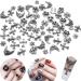 60pcs Metal Silver Cross Nail Charms for Acrylic Nails 3D Vintage Jewels Bulk for DIY Nail Craft Accessories Decorations Kits.