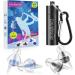 High Fidelity Concert Ear Plugs 2 Pairs Ear Protection Musician Earplugs for Concerts Music Festival Motorcycle and Other Noise Reduction Events Light Blue+black