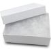 100 Pack White Swirl Cardboard Jewelry Boxes with Cotton - 3 1/4 x 2 1/4 x 1 - The Display Guys - Buy Online on GoSupps.com