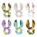 6 Pieces Hair Scrunchies Soft Scarves Scrunchies Elastic Hair Bands Bow Hair Ties Rabbit Ears Scrunchy Ponytail Holder Hair Accessories for Women Girls Tropical Sliced Fruits Pineapple Lemon Painted Multi-colored 03