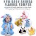 TMEOG Baby Rompers | Newborn Unisex Animals Hooded Jumpsuit 0-6 Months | Blue Star Flannel Clothing - Buy Online on GoSupps.com