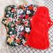 6Pcs Reusable Waterproof Menstrual Pad Set with Wet Bag - Heavy Flow Red Microfleece Mama Cloth Sanitary Napkins - Buy Online on GoSupps.com