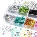 Myhose Round Sequins Nail Art Glitter | 3D Holographic Nail Seed Accessories | Multicolor Circle Flakes for DIY Decoration - Buy Online on GoSupps.com