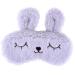 ULIFEMALL Cute Rabbit Sleeping Mask Soft Fluffy Plush Bunny Blindfold Funny Novelty Sleep Mask Eye Cover Eyeshade for Kids Girls Boys Women Night Nap Travel Meditation 9 Rabbit / Grey