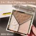 3-in-1 Blush Highlighter Contour Palette - Long-Lasting Sweat-Resistant Makeup Powder for Women - Natural Look, Matte Finish - Color 3, 1g - Buy Online on GoSupps.com