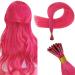 Runature I Tip Extensions - 50cm Real Human Hair Hot Pink 25 Strands | Premium Straight Hair Extensions - Buy Online on GoSupps.com