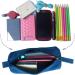 Enyuwlcm Heavy Canvas Stationery Portable Simple Pencil Bag and Practical Durable Compact Zipper Pencil Case 1 Pack Blue - Buy Online on GoSupps.com