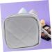 GLEAVI Mini Makeup Kit & Period Pouch - Portable Storage Bag for Women - Pu Grey Leather - 13x13cm - Buy Online on GoSupps.com